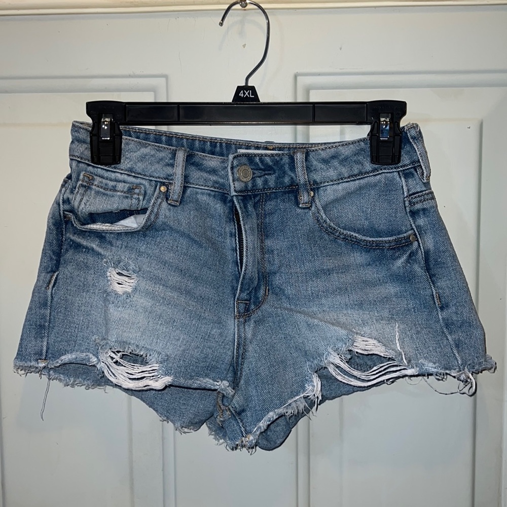 Pacsun high rise festival  distressed Jean shorts sz 25